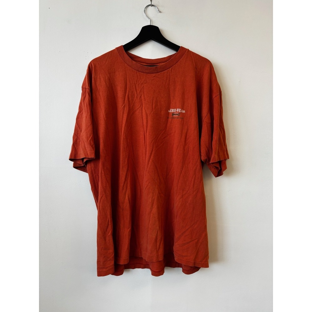 Vintage Aeropostale Shirt Mens XL‎ Burnt Orange Aero Wear Casual 90s Tee Classic